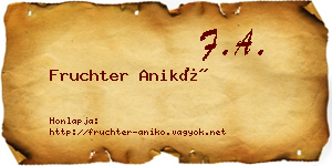 Fruchter Anikó névjegykártya