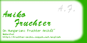 aniko fruchter business card